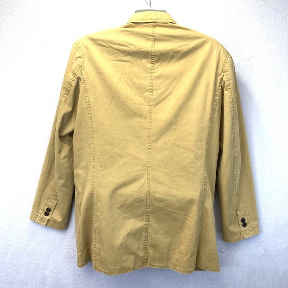 Vintage J. Peterman Blazer Mens 40 Tan Safari Sport Coat Patch Pockets Unlined - Picture 2 of 16